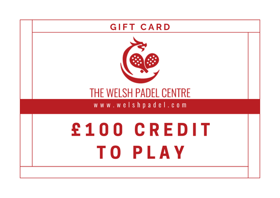 £100 playing credit for the Welsh Padel Centre