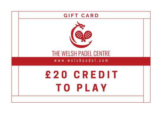 £20 playing credit for the Welsh Padel Centre