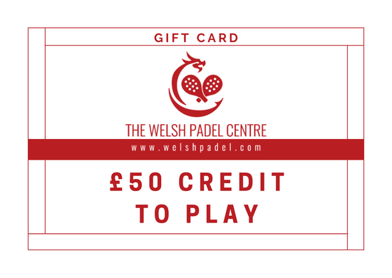 £50 playing credit for the Welsh Padel Centre